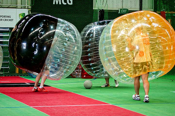 Bubble Soccer in action
