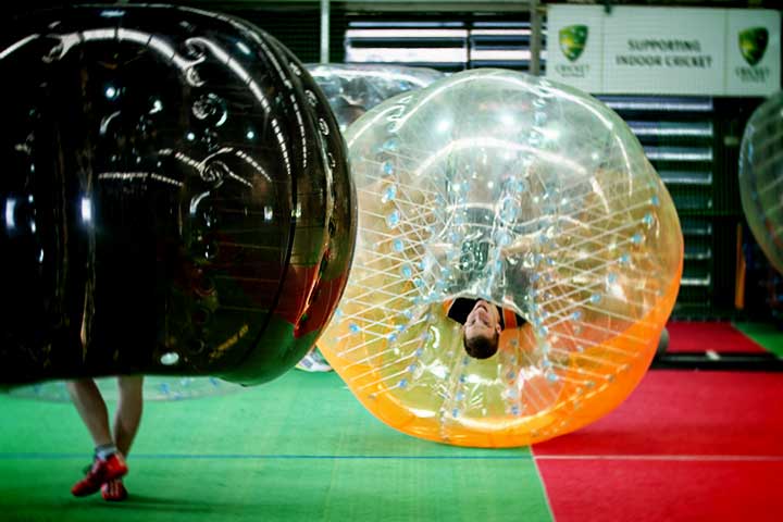 Bubble Soccer in action